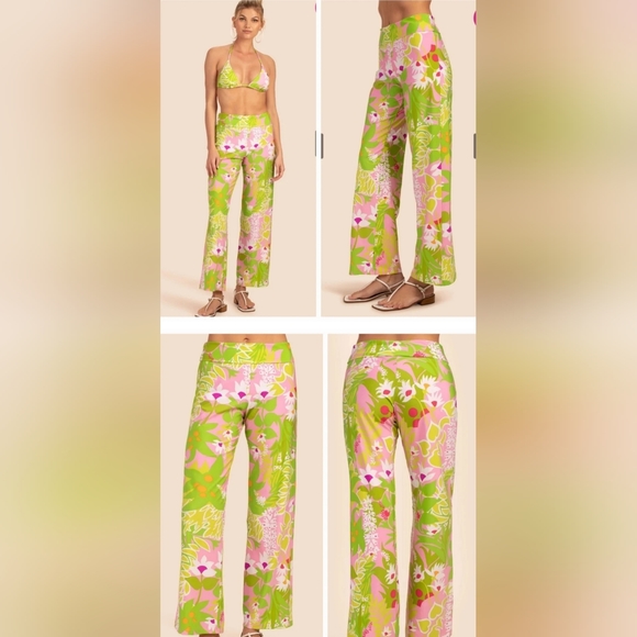 Trina Turk | Swim | Nwt Trina Turk Playa De Flor Swim Coverup Pants 62 Side Slits 6405ee01dbb0e78e3f1ef31b